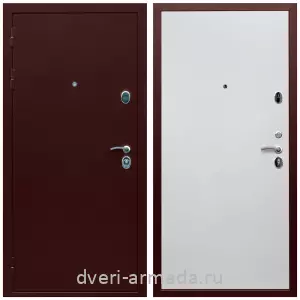 Входные двери с замками Mottura, Дверь входная утепленная Армада Люкс Антик медь / МДФ 10 мм Гладкая белый матовый